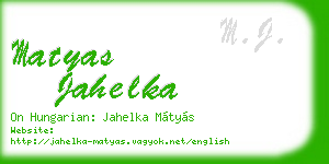 matyas jahelka business card